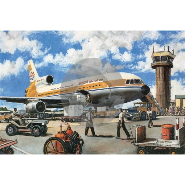 Boarding BWIA at Grantley Adams, Barbados by David Moore