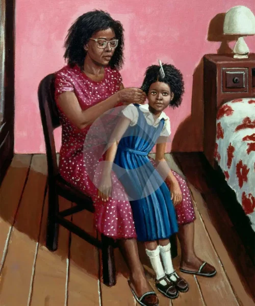 Combing Hair by David Moore