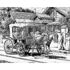 Horse Drawn Cab in Black and White by David Moore