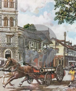 Horse Drawn Fire Engine by David Moore