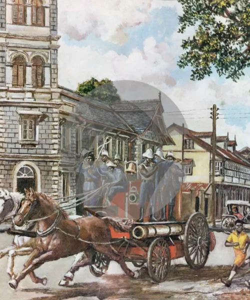 Horse Drawn Fire Engine by David Moore
