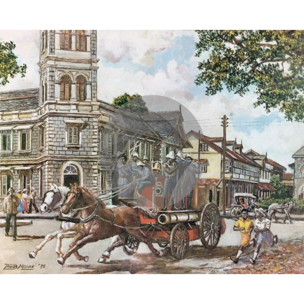 Horse Drawn Fire Engine by David Moore