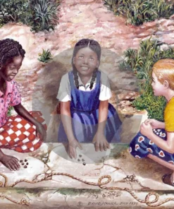 Girls Playing 3A by David Moore