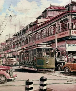 Tramcar (Salvatori Building) by David Moore