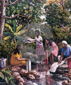 Washing by the River by David Moore