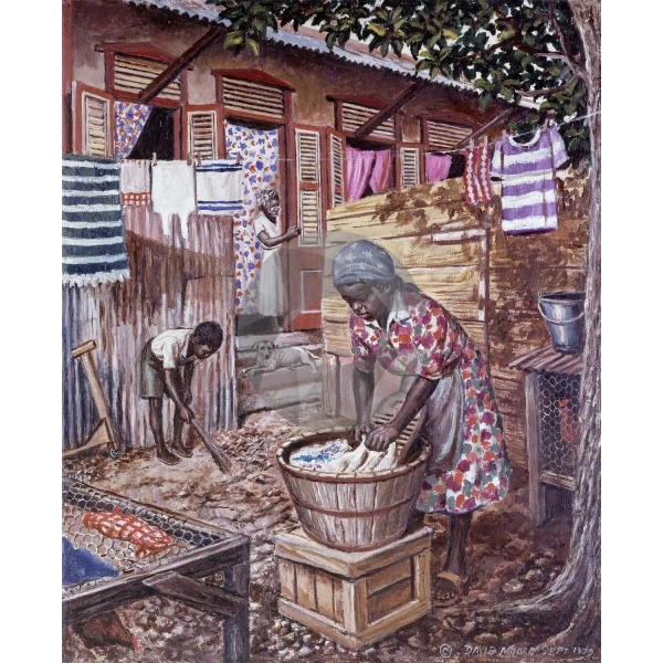 Washing in the Backyard by David Moore