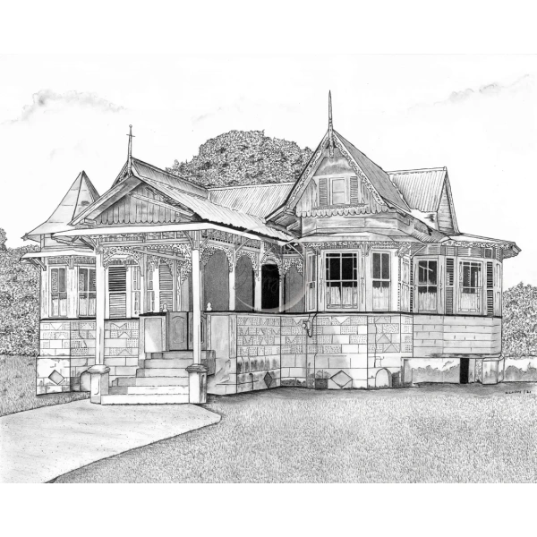 Salamat Ali House, Arima by Zzoppyart