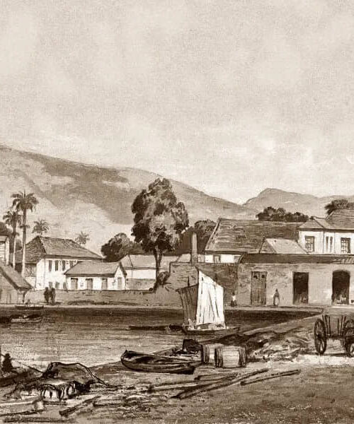 Custom House and Comissant by Michel Jean Cazabon