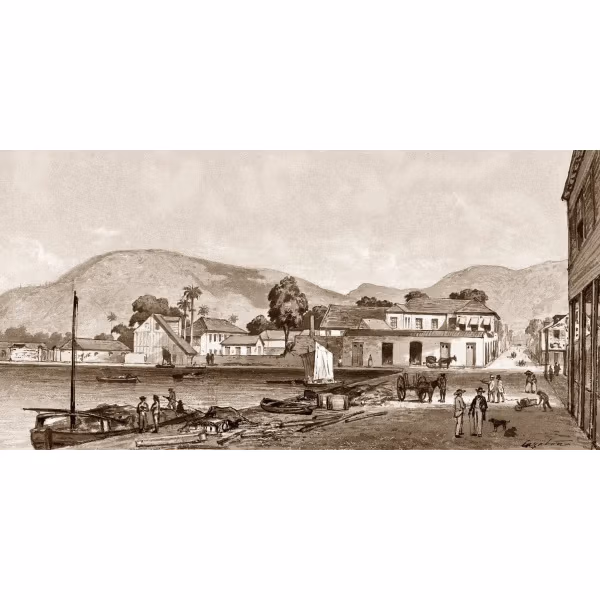 Custom House and Comissant by Michel Jean Cazabon