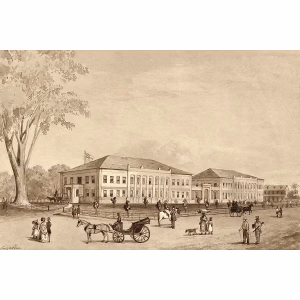 Government Buildings by Michel Jean Cazabon
