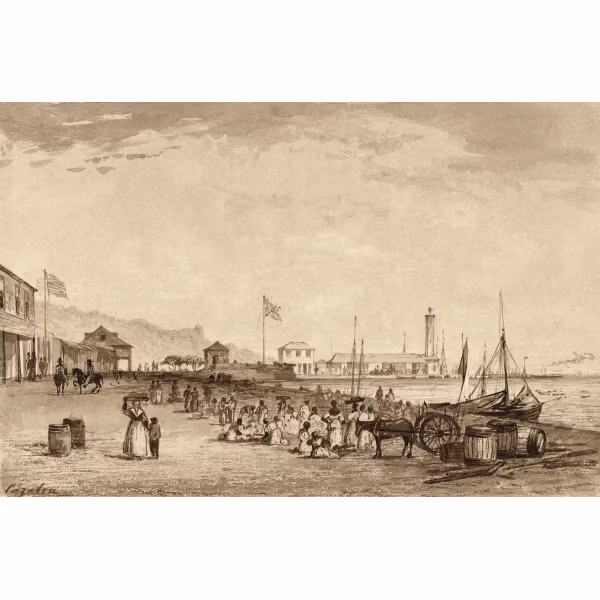 King's Wharf by Michel Jean Cazabon