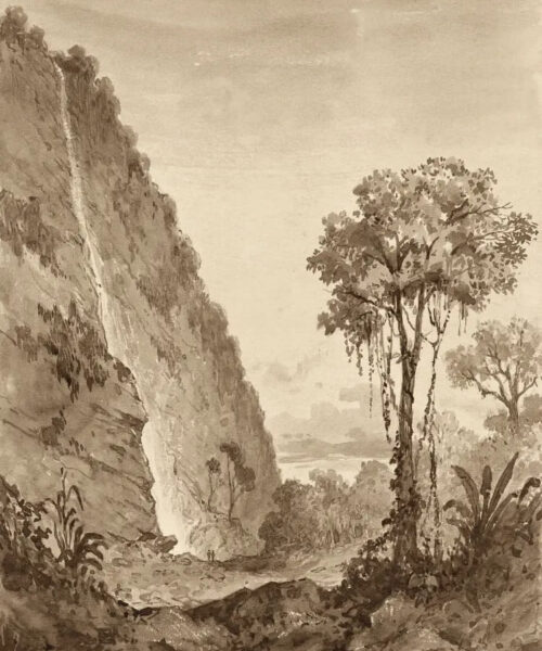 Maracas Waterfall by Michel Jean Cazabon