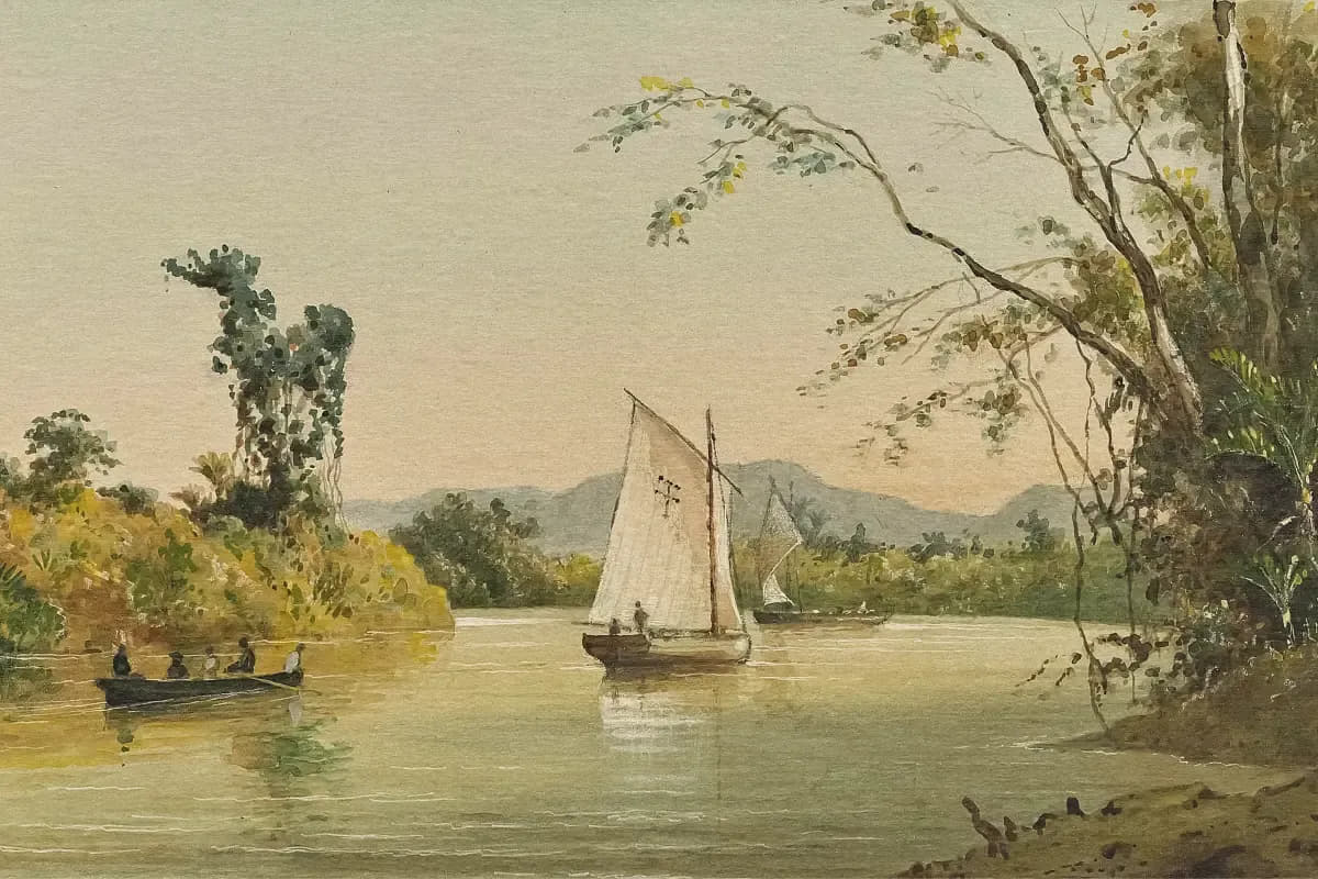 On the Caroni, Trinidad by Michel Jean Cazabon