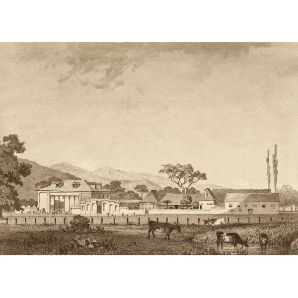Residence at Orange Grove Estate, Tacarigua by Michel Jean Cazabon
