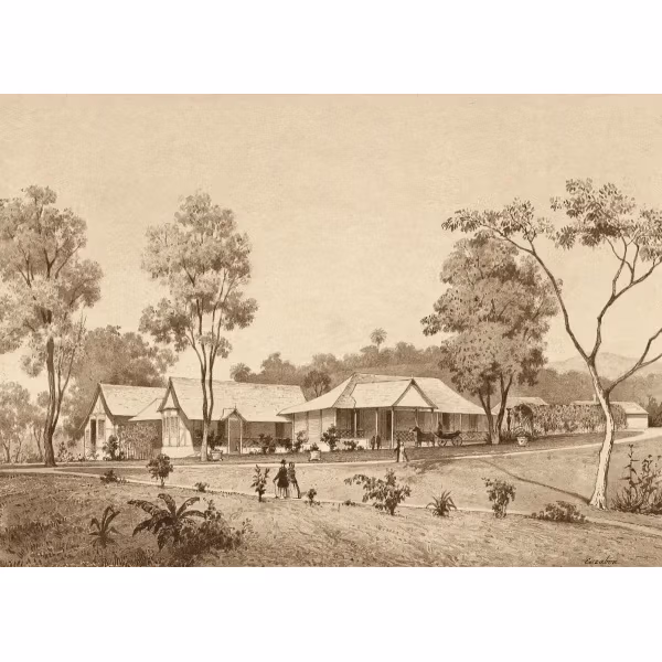The Cottage Residence of the Governor by Michel Jean Cazabon