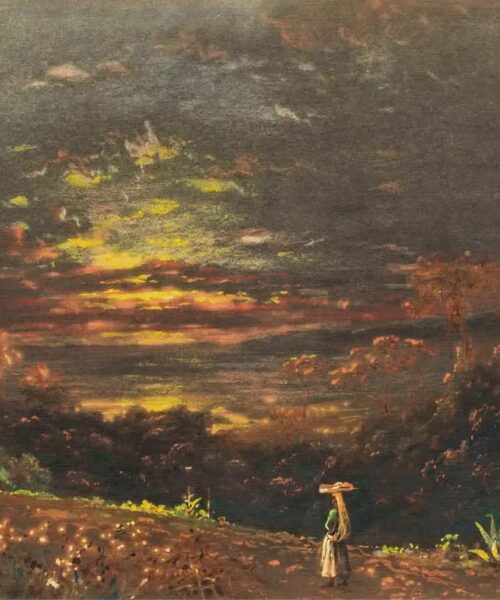 Sunset from Belmont Hill by Michel Jean Cazabon