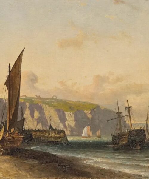 The Beach at Calvados, Normandy by Michel Jean Cazabon