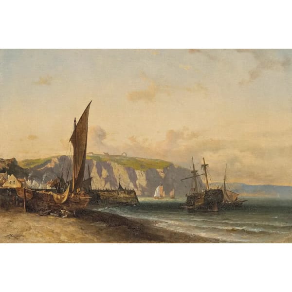 The Beach at Calvados, Normandy by Michel Jean Cazabon